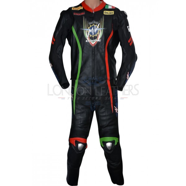 MV Agusta Corse Italia Edition Sports Motorcycle Leather Suit MV Agusta Corse Italia Edition Sports Motorcycle Leather Suit